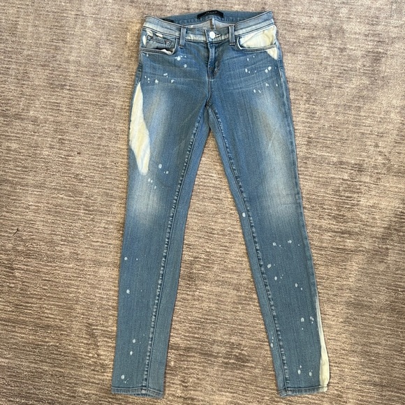 J Brand bleach splatter Skinny Ankle Jean size 26 - Picture 2 of 2